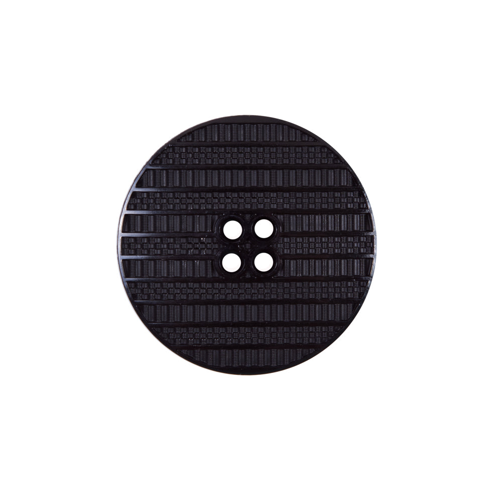 Italian Black Textural Plastic Button - 36L/23mm Italian Black Textural Plastic Button - 36L/23mm