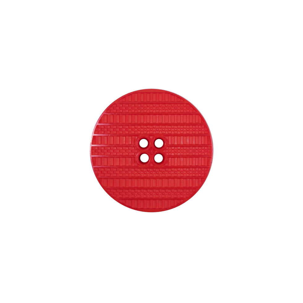 Italian Red Textural Plastic Button - 24L/15mm Italian Red Textural Plastic Button - 24L/15mm