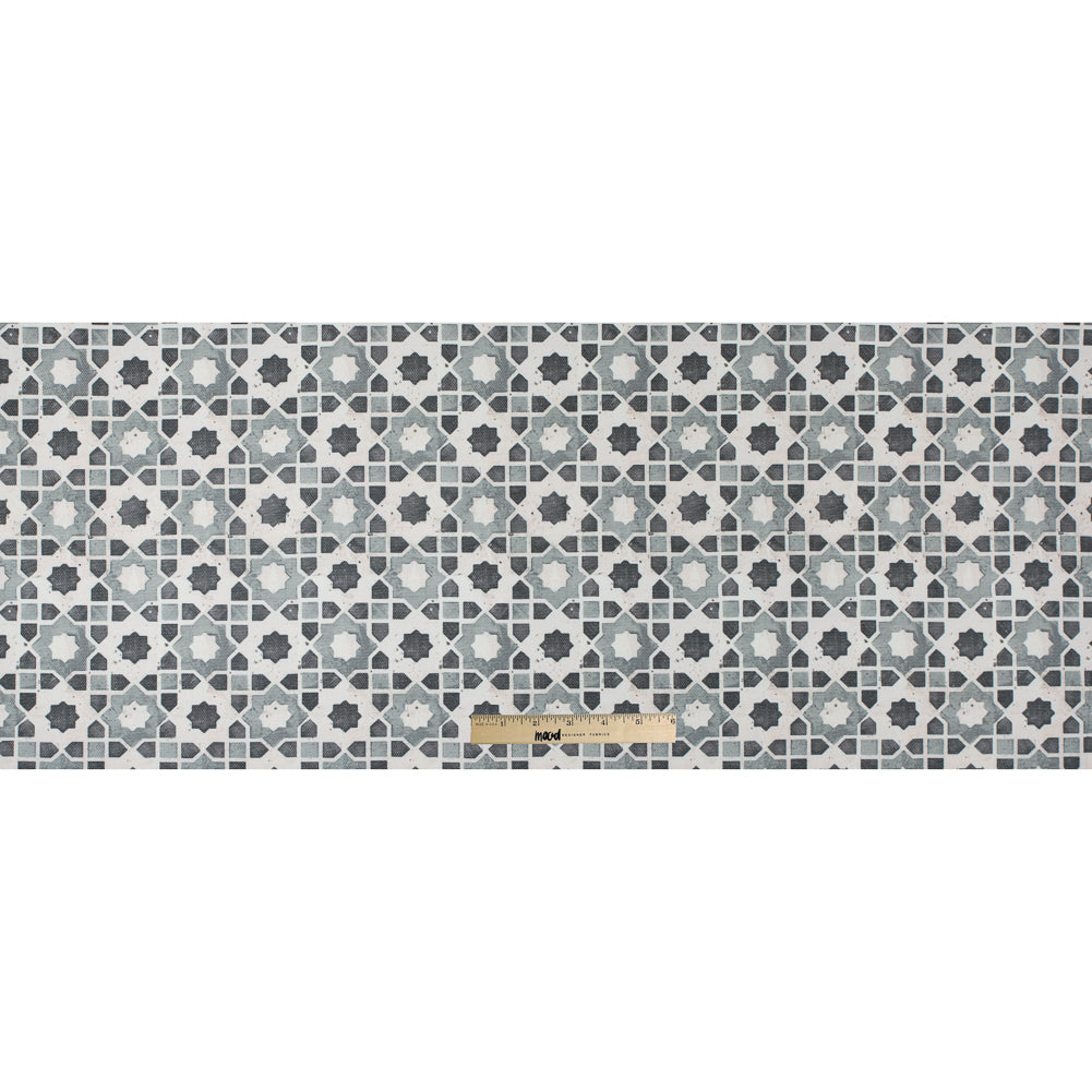 Stone Geometric Floral Outdoor Canvas - Full Stone Geometric Floral Outdoor Canvas - Full