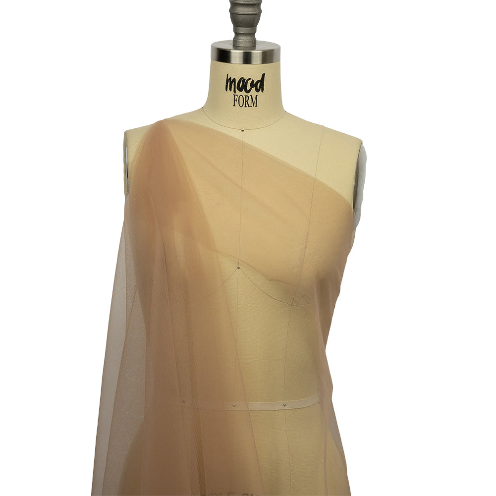 Leonardo Mocha Soft Nylon Tulle - Detail Leonardo Mocha Soft Nylon Tulle - Detail