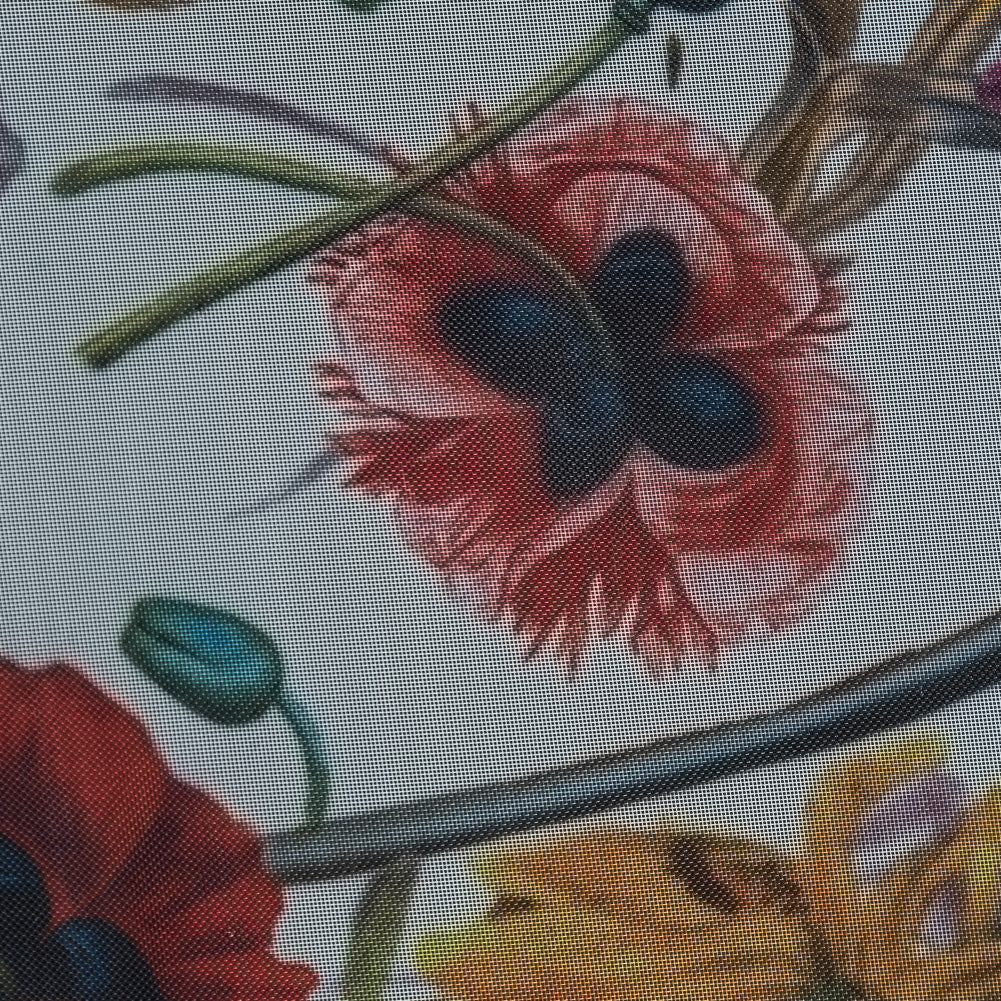 Multicolor Floral Digitally Printed Organdy Detail Multicolor Floral Digitally Printed Organdy Detail