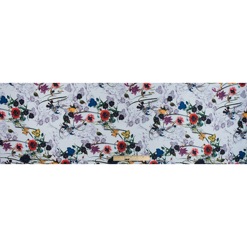 Colorful Flowers Digitally Printed on a Premium Mikado/Twill Folded Colorful Flowers Digitally Printed on a Premium Mikado/Twill Folded