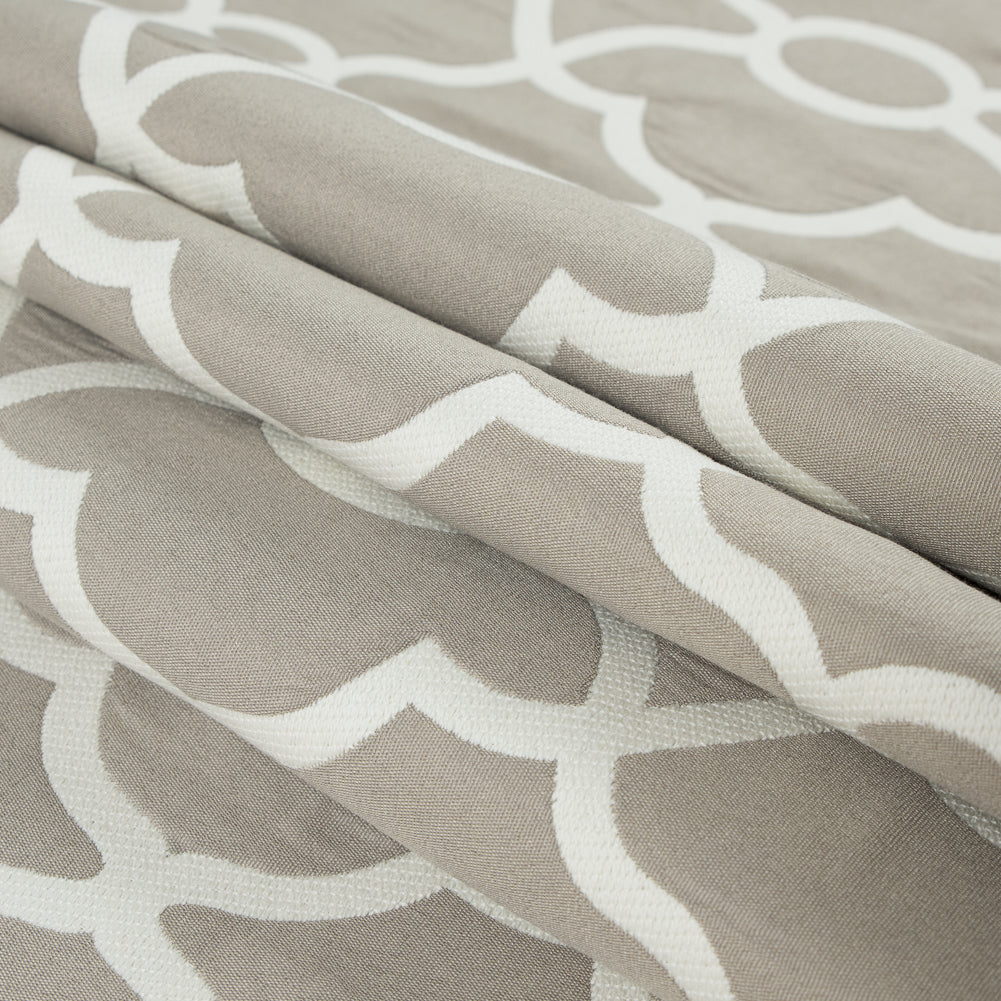 Stone and Off-White Classically Woven Twill Folded Stone and Off-White Classically Woven Twill Folded