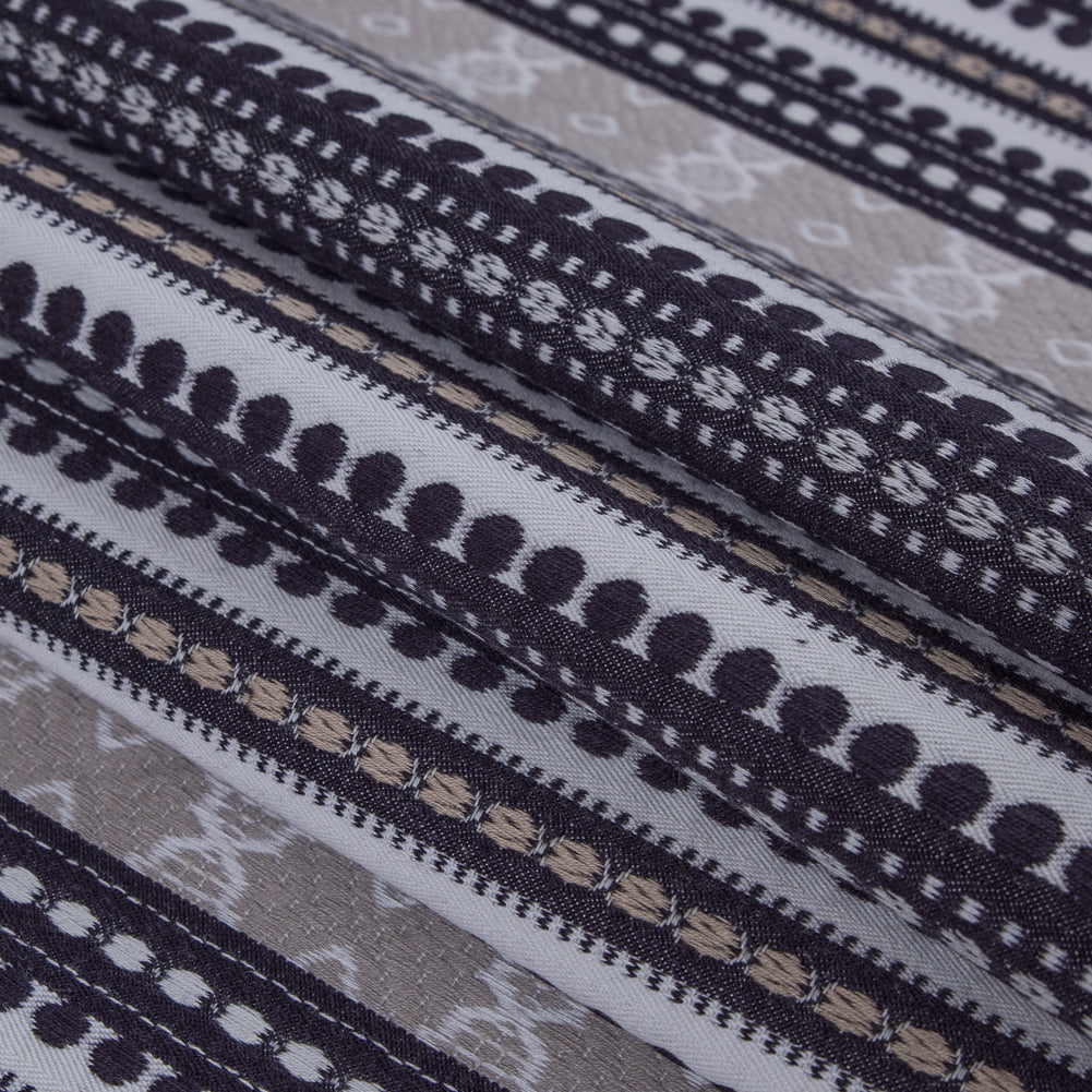 Onyx Tribal Striped Cotton Woven - Folded Onyx Tribal Striped Cotton Woven - Folded