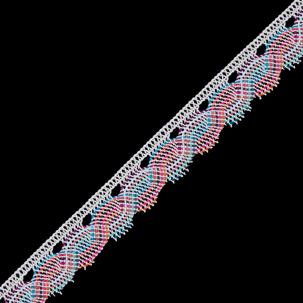 Ivory Multicolor Crochet Trim - 1" Ivory Multicolor Crochet Trim - 1"