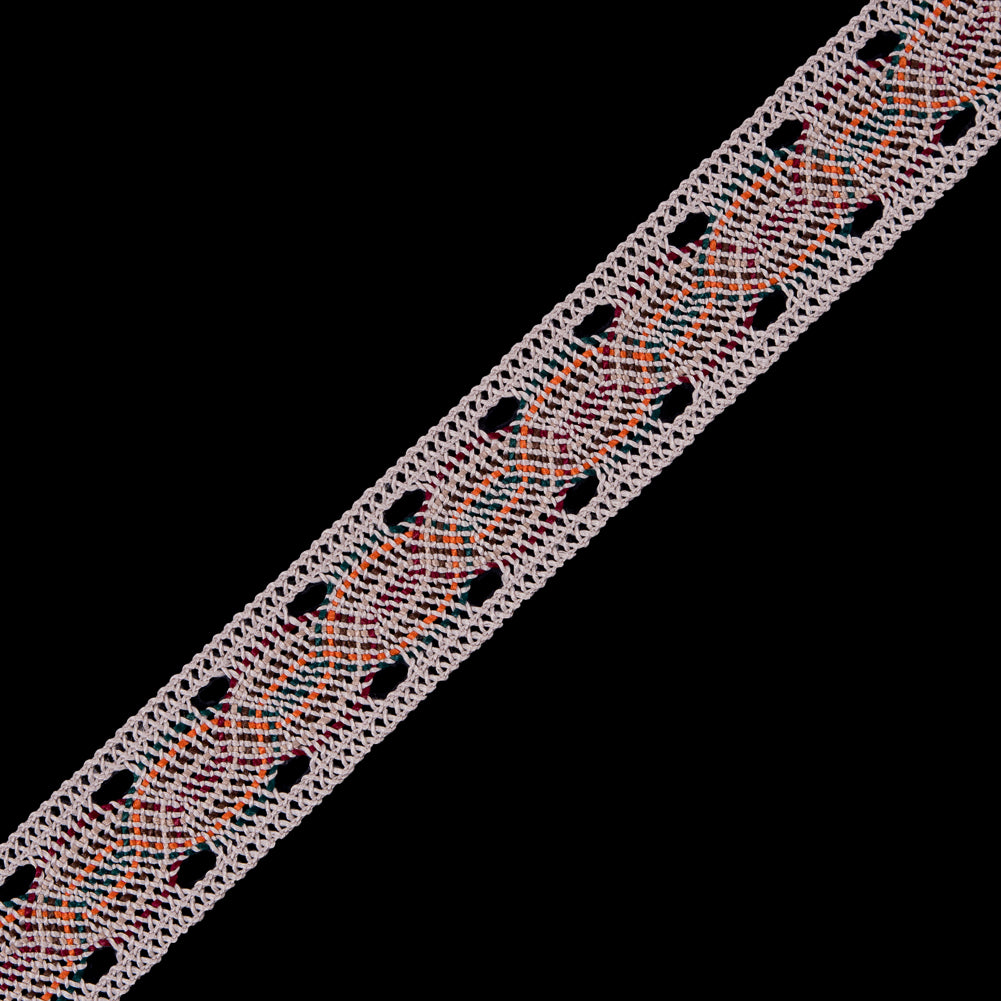 Beige Multicolor Crochet Trim - 1.25" Beige Multicolor Crochet Trim - 1.25"