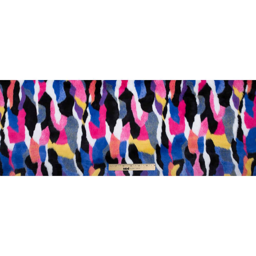 Vibrant Multicolored Faux Fur - Folded Vibrant Multicolored Faux Fur - Folded