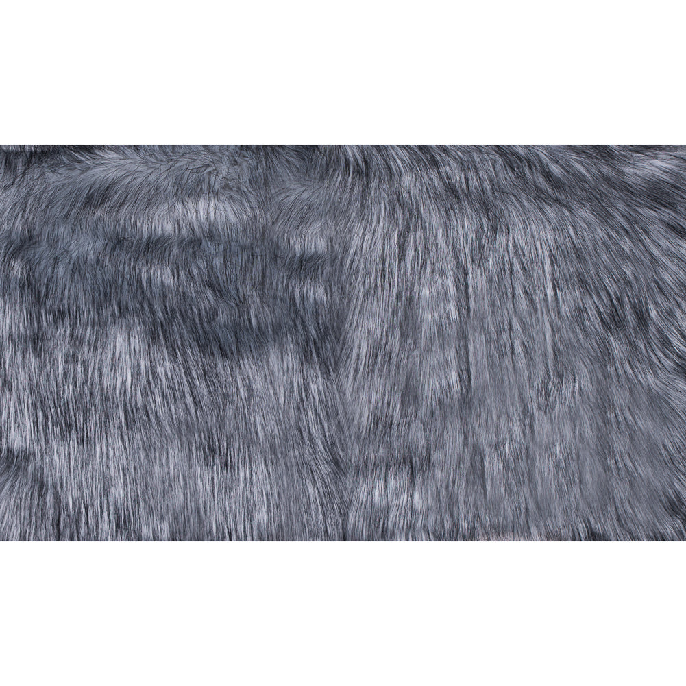Black and White Long Haired Faux Fur Folded Black and White Long Haired Faux Fur Folded