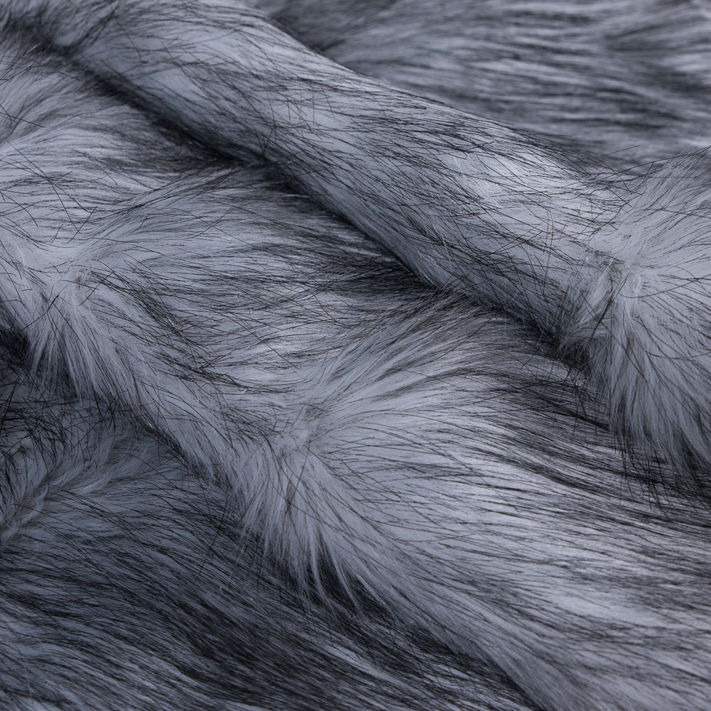 Black and White Long Haired Faux Fur Detail Black and White Long Haired Faux Fur Detail