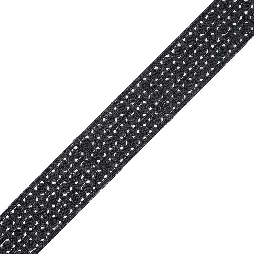 Black Embroidered Lace Trim - 1.5 Black Embroidered Lace Trim - 1.5