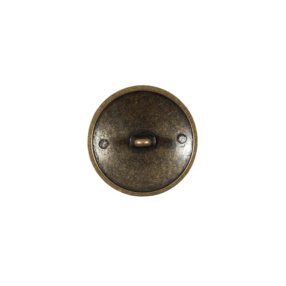 Italian Antique Gold Button with Double-Headed Eagle Emblem - 24L/15mm - Detail Italian Antique Gold Button with Double-Headed Eagle Emblem - 24L/15mm - Detail