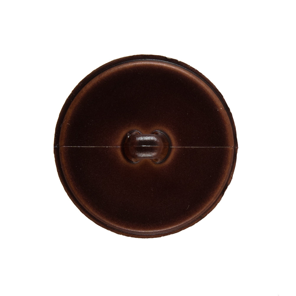 Italian Dark Brown Faux Leather Plastic Button - 40L/25mm - Detail Italian Dark Brown Faux Leather Plastic Button - 40L/25mm - Detail
