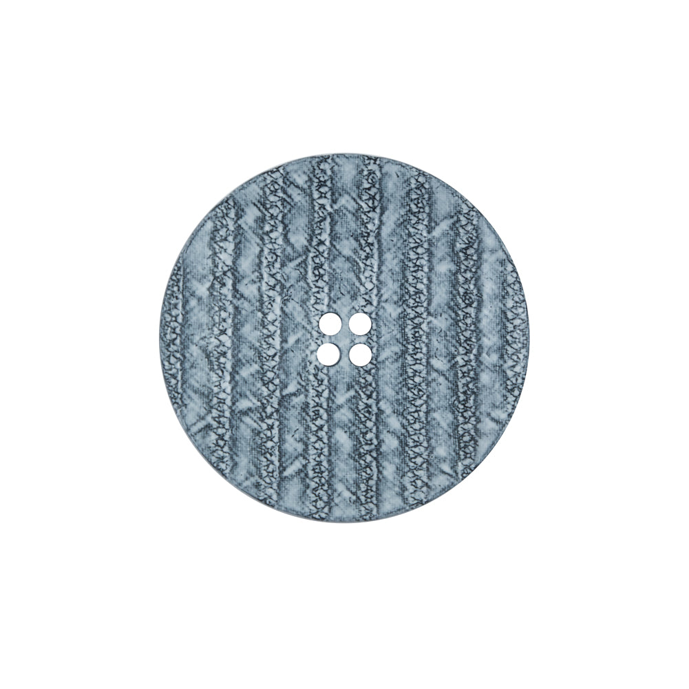 Italian Light Blue Textured 4-Hole Button - 36L/23mm Italian Light Blue Textured 4-Hole Button - 36L/23mm