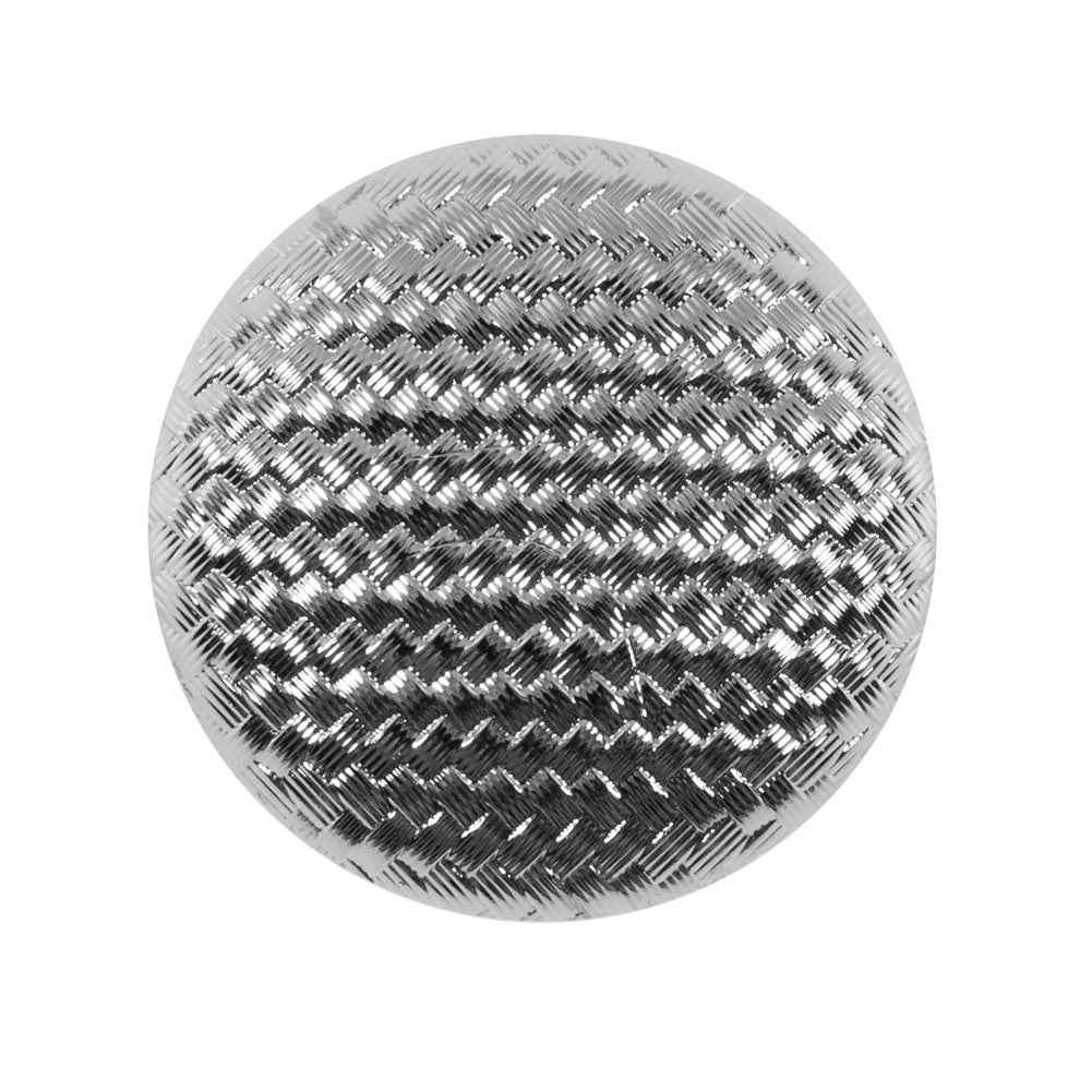 Italian Silver Basketwoven Plastic Button - 44L/28mm Italian Silver Basketwoven Plastic Button - 44L/28mm
