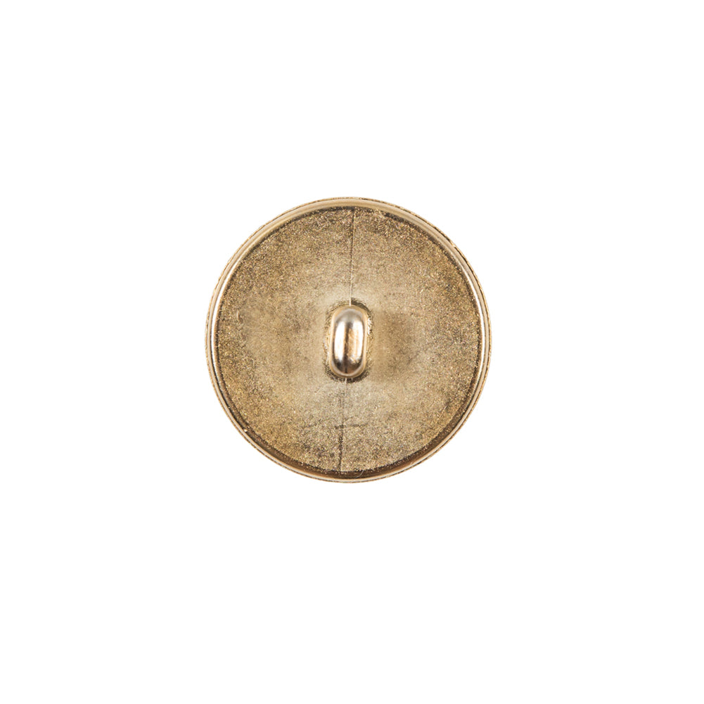 Italian Gold Domed Metal Buttom - 24L/15mm - Detail Italian Gold Domed Metal Buttom - 24L/15mm - Detail