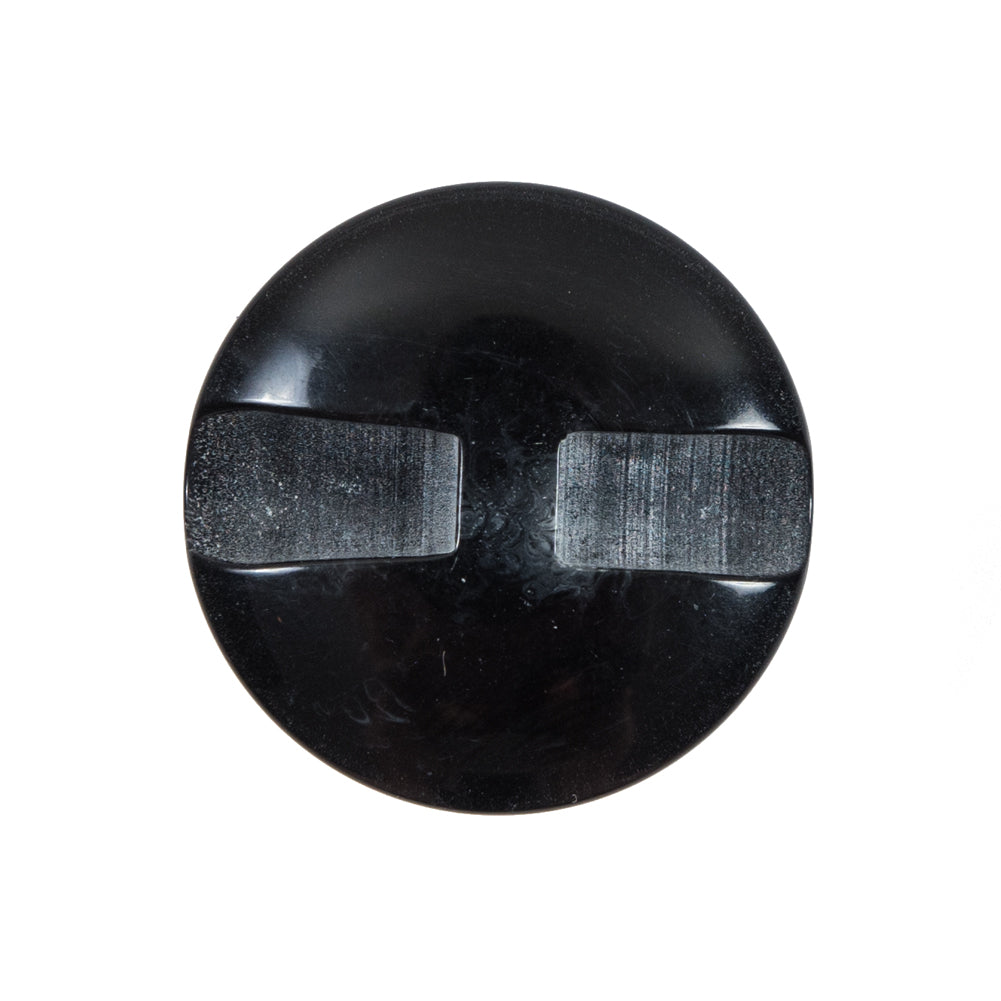 Italian Black Glossy Plastic Button - 40L/25.5mm Detail Italian Black Glossy Plastic Button - 40L/25.5mm Detail