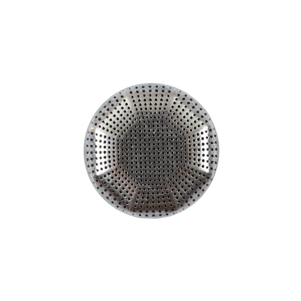 Italian Silver Perforated Metal Button - 32L/20mm Italian Silver Perforated Metal Button - 32L/20mm