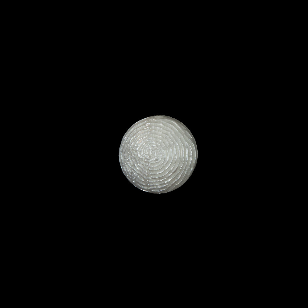 Italian White Spiral Etched Plastic Button - 16L/10mm Italian White Spiral Etched Plastic Button - 16L/10mm