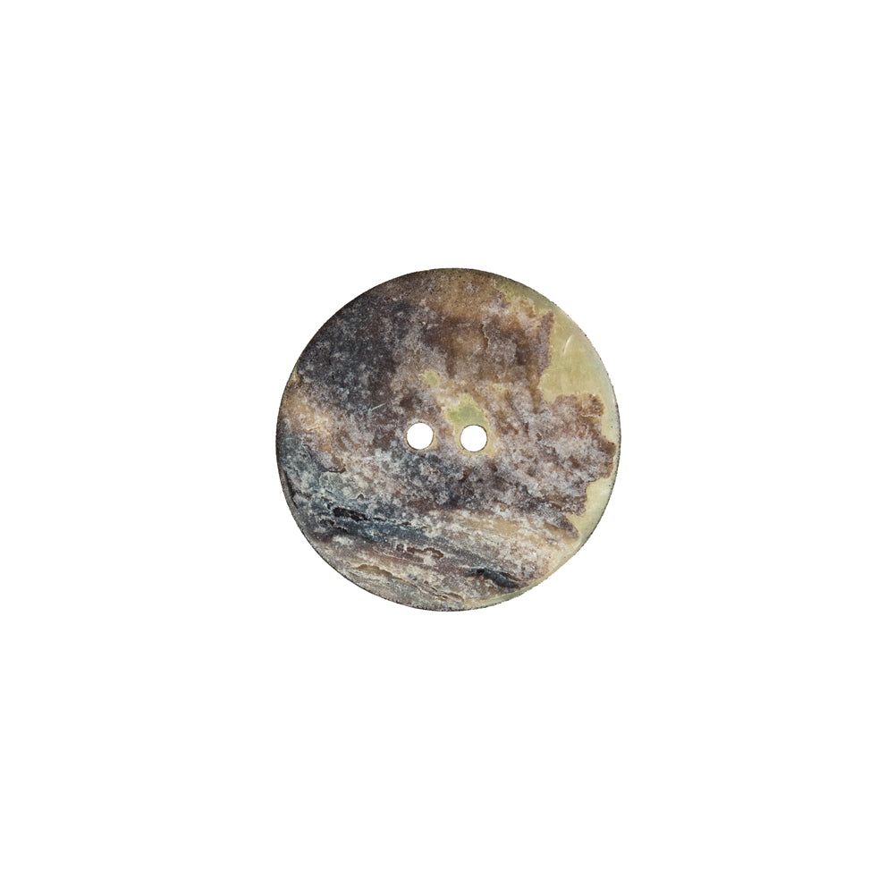 Italian Black and White Checkered Mother Of Pearl Button - 24L/15mm Detail Italian Black and White Checkered Mother Of Pearl Button - 24L/15mm Detail