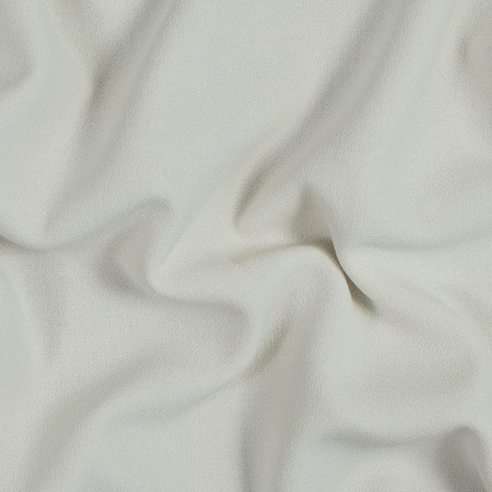 Italian Antique White Virgin Wool Double Crepe Italian Antique White Virgin Wool Double Crepe