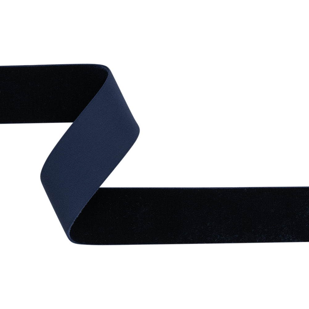 Stretch Velvet Ribbon Trim Made in Italy - 1.5" - Navy - Gislaine Collection Stretch Velvet Ribbon Trim Made in Italy - 1.5" - Navy - Gislaine Collection
