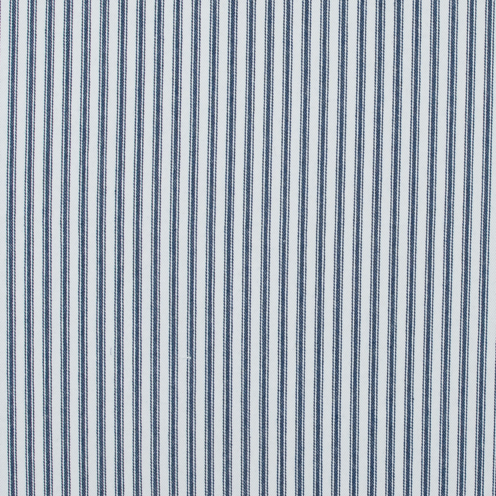 Navy and White Ticking Striped Cotton Twill Navy and White Ticking Striped Cotton Twill