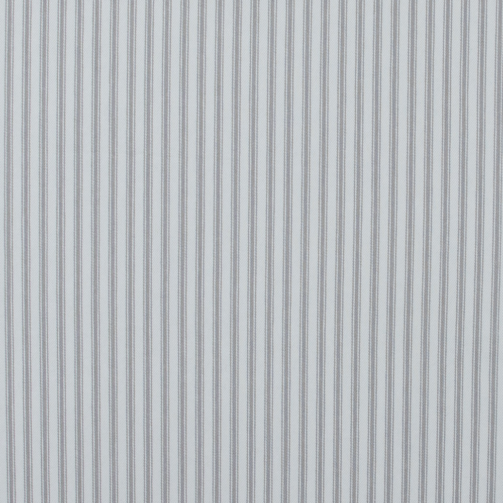 Nickle and White Ticking Striped Cotton Twill Nickle and White Ticking Striped Cotton Twill