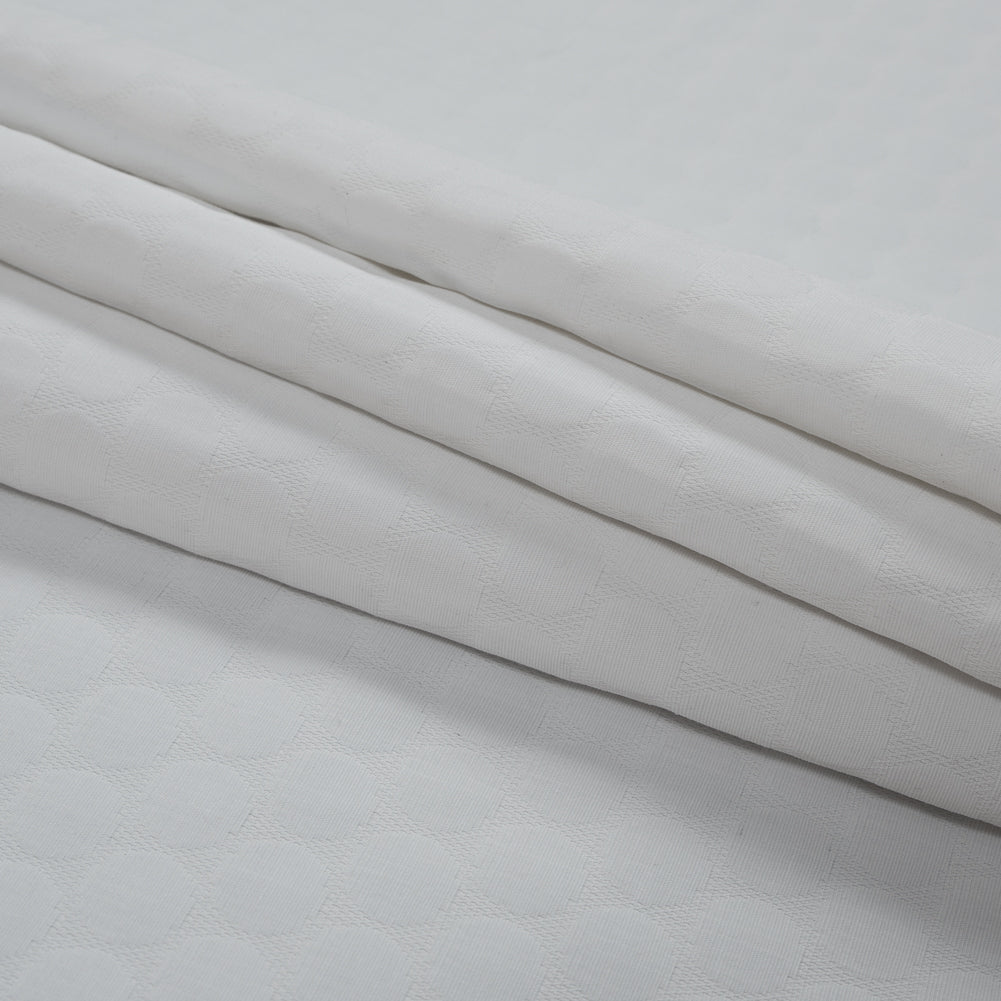 White Circular Quilted Upholstery Woven - Folded White Circular Quilted Upholstery Woven - Folded