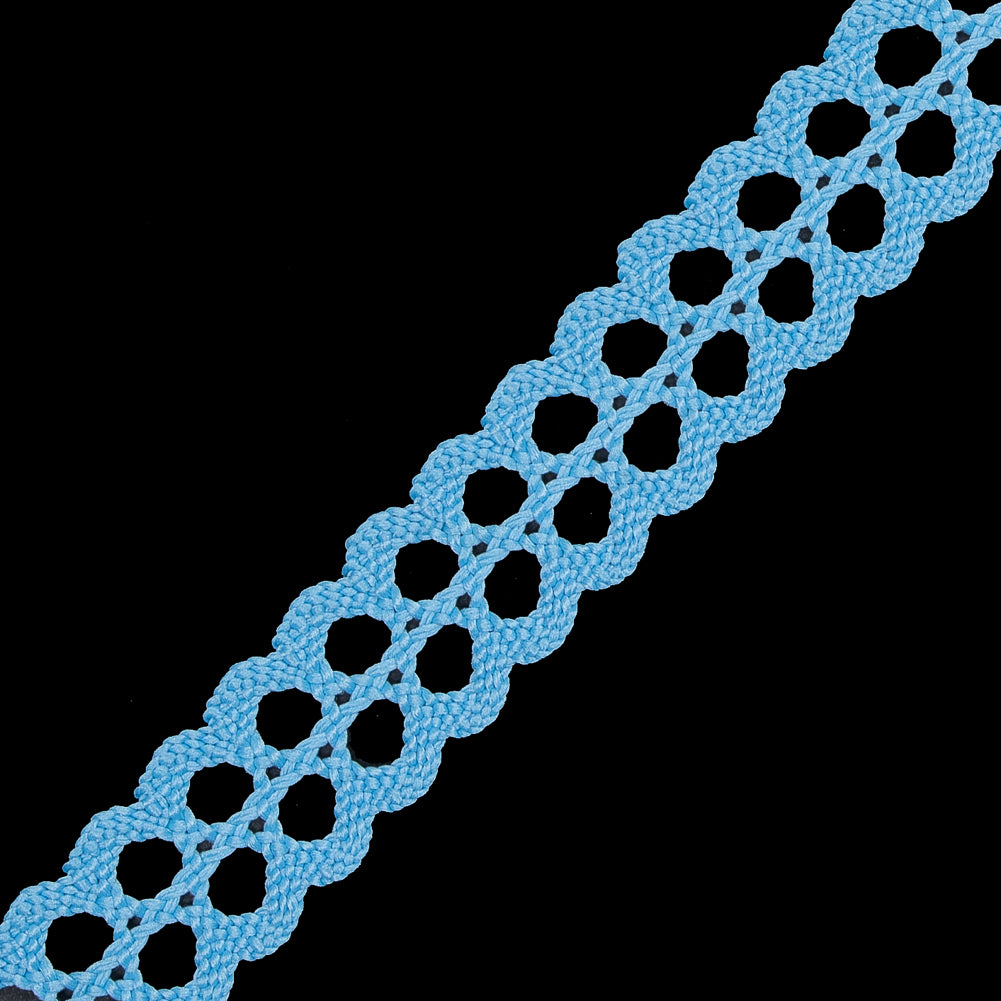 Baby Blue European Crochet Trim - 0.75 - Detail Baby Blue European Crochet Trim - 0.75 - Detail
