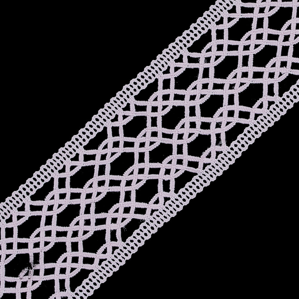 Light Pink European Crochet Trim - 2.25" Detail Light Pink European Crochet Trim - 2.25" Detail