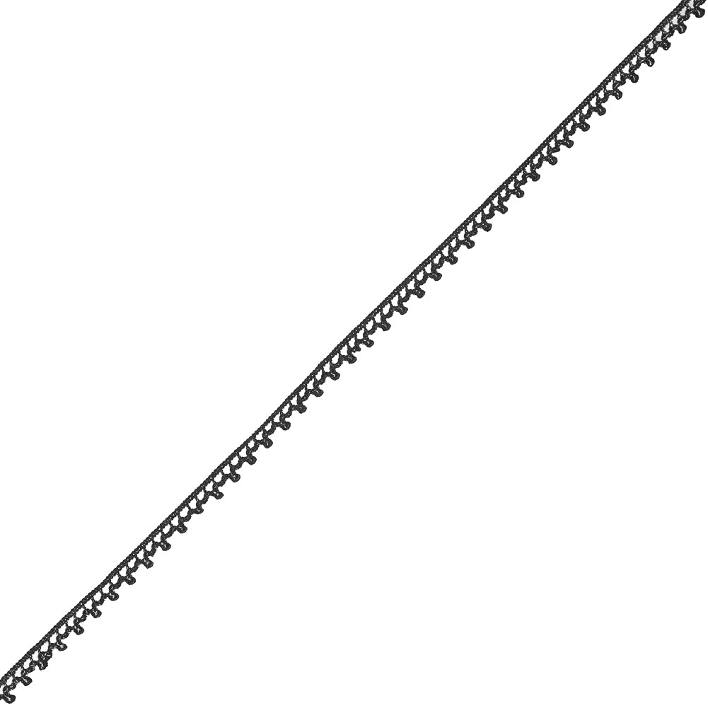 Charcoal Gray European Crochet Trim - 0.25 Charcoal Gray European Crochet Trim - 0.25