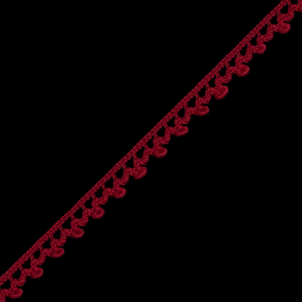 European Red Dainty Crochet Trim - 5/16" Detail European Red Dainty Crochet Trim - 5/16" Detail