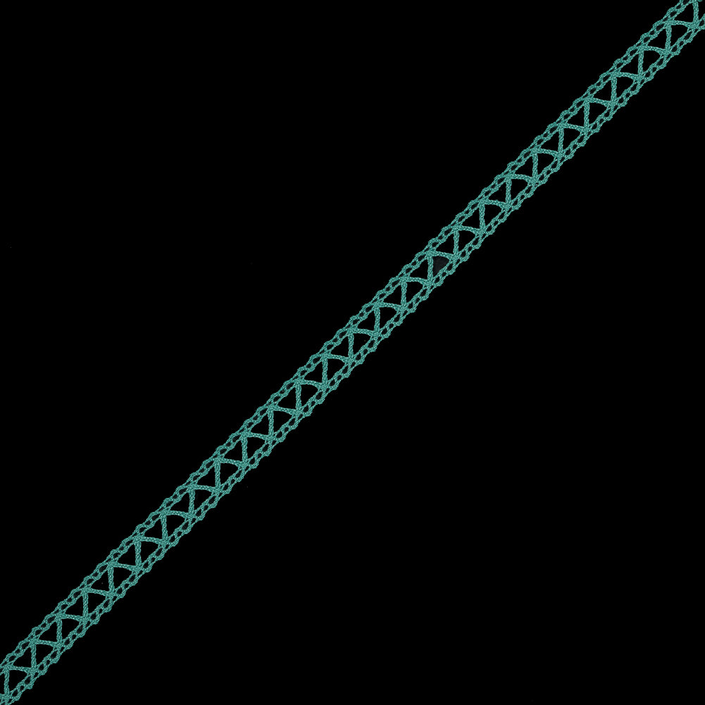 Seafoam European Cotton Crochet Trim - 0.5 Seafoam European Cotton Crochet Trim - 0.5