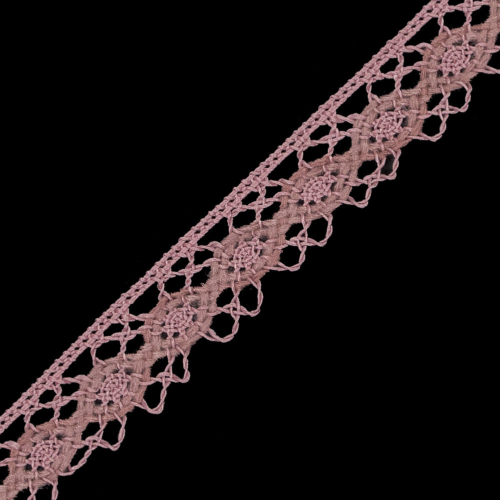 Dusty Rose European Crochet Trim - 0.75 - Detail Dusty Rose European Crochet Trim - 0.75 - Detail