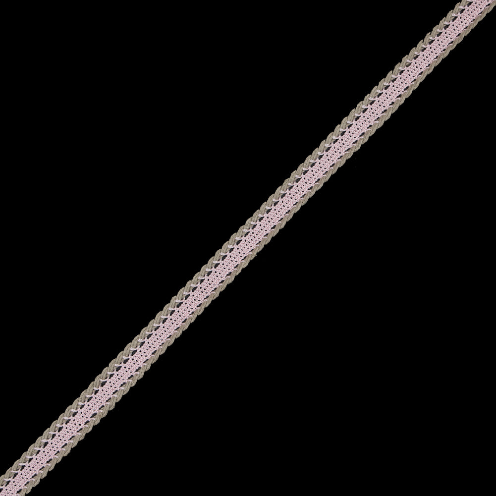 Pink and Beige European Crochet Trim - 0.5 Pink and Beige European Crochet Trim - 0.5