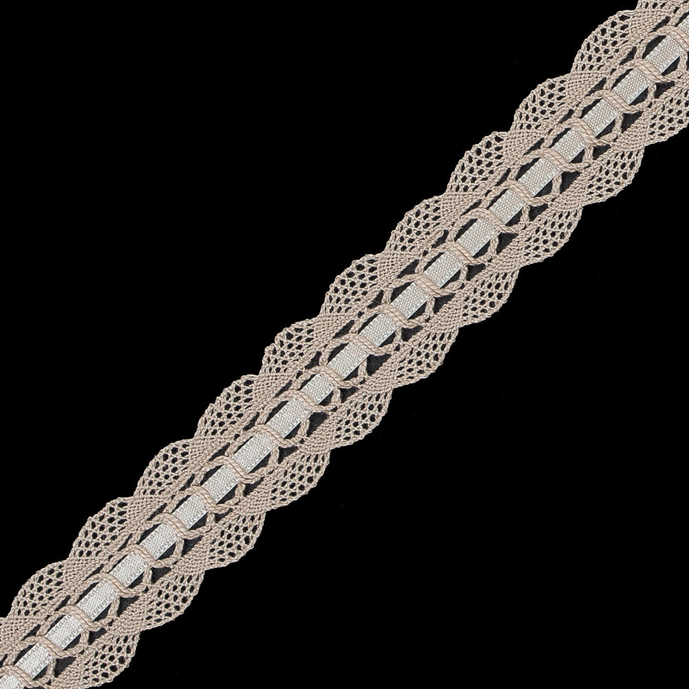 Champagne European Crochet Trim - 0.75" Detail Champagne European Crochet Trim - 0.75" Detail