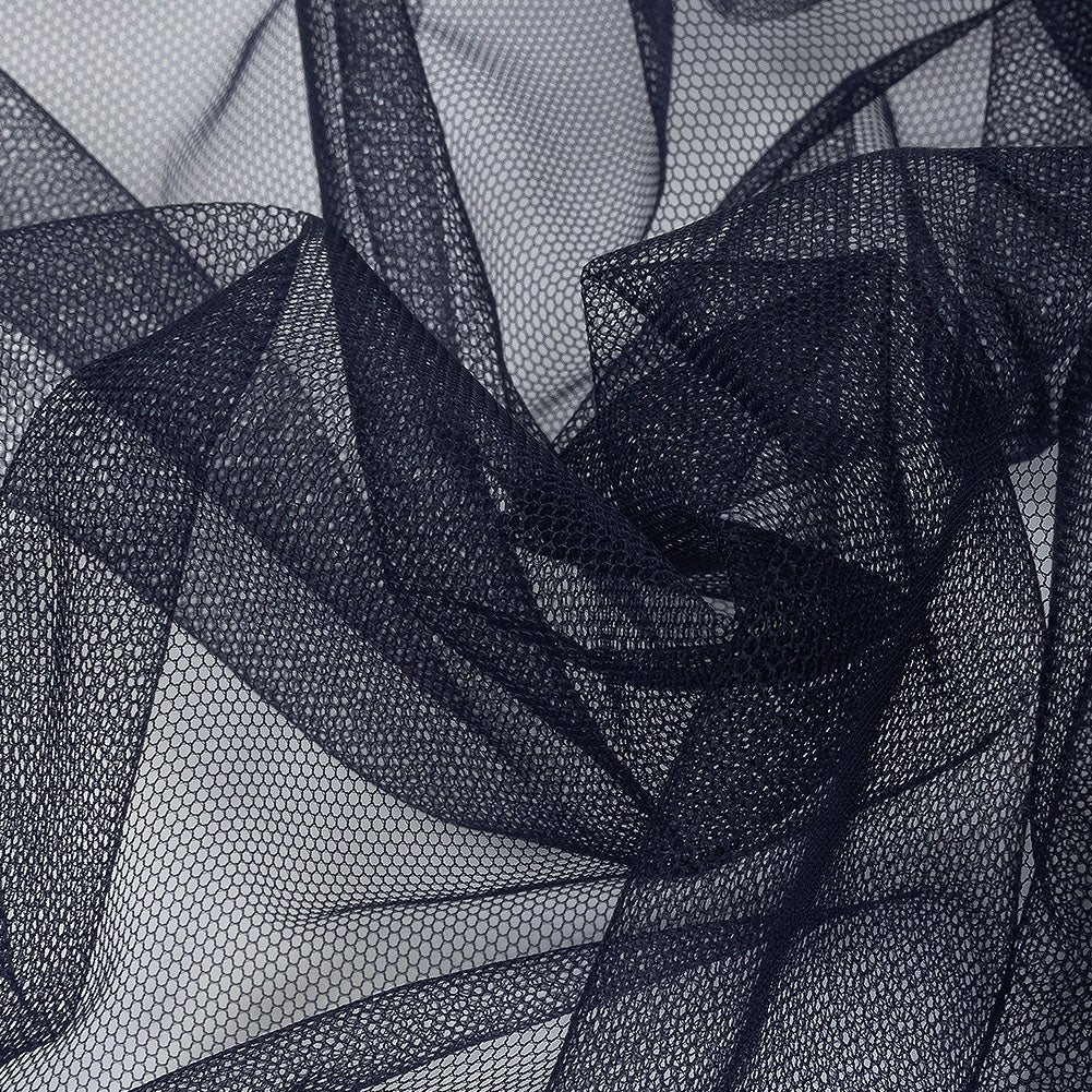 Soft Nylon Tulle - Midnight Navy - Leonardo Collection Folded Soft Nylon Tulle - Midnight Navy - Leonardo Collection Folded