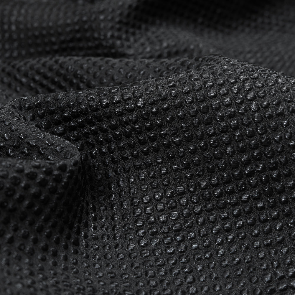 Metallic Black and Navy Diamond Quilted Brocade - Full Metallic Black and Navy Diamond Quilted Brocade - Full