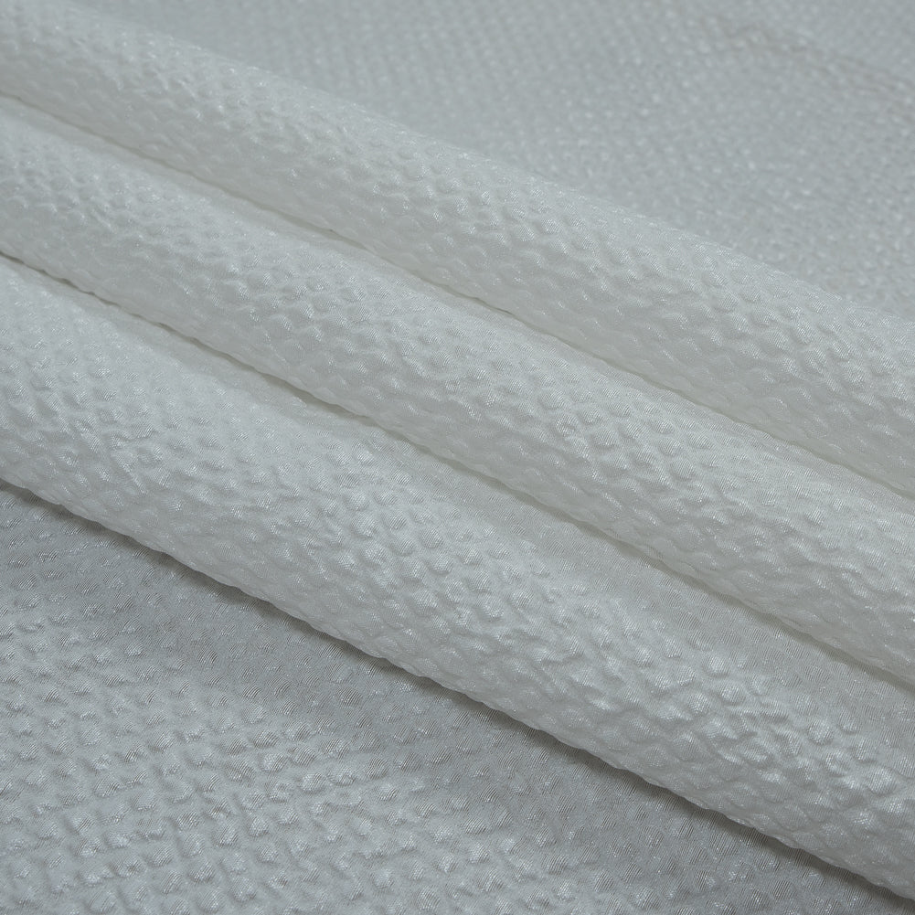 Marylin Metallic White Diamond Quilted Brocade Folded Marylin Metallic White Diamond Quilted Brocade Folded