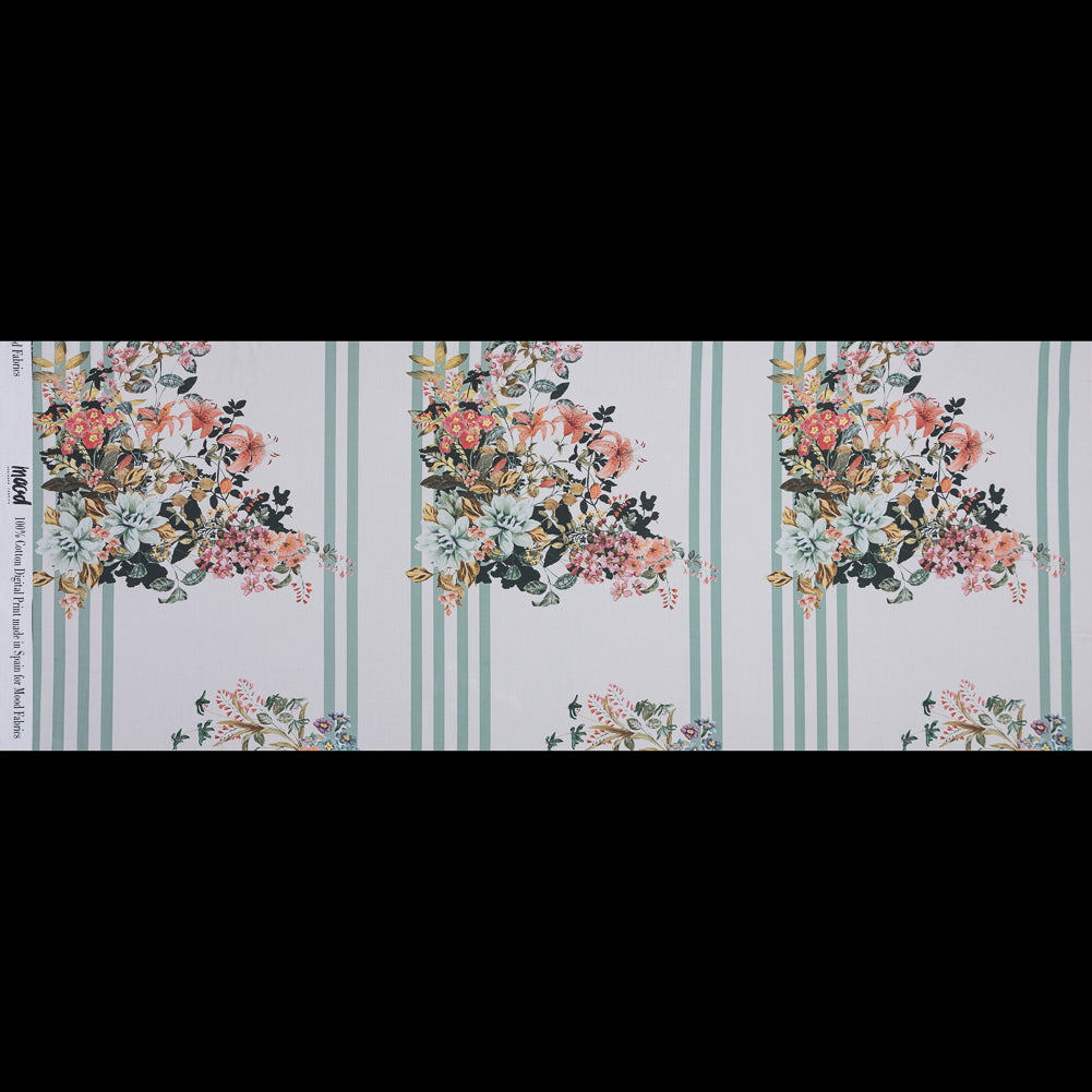 Mood Exclusive La Floristeria Mint Cotton Poplin - Folded Mood Exclusive La Floristeria Mint Cotton Poplin - Folded