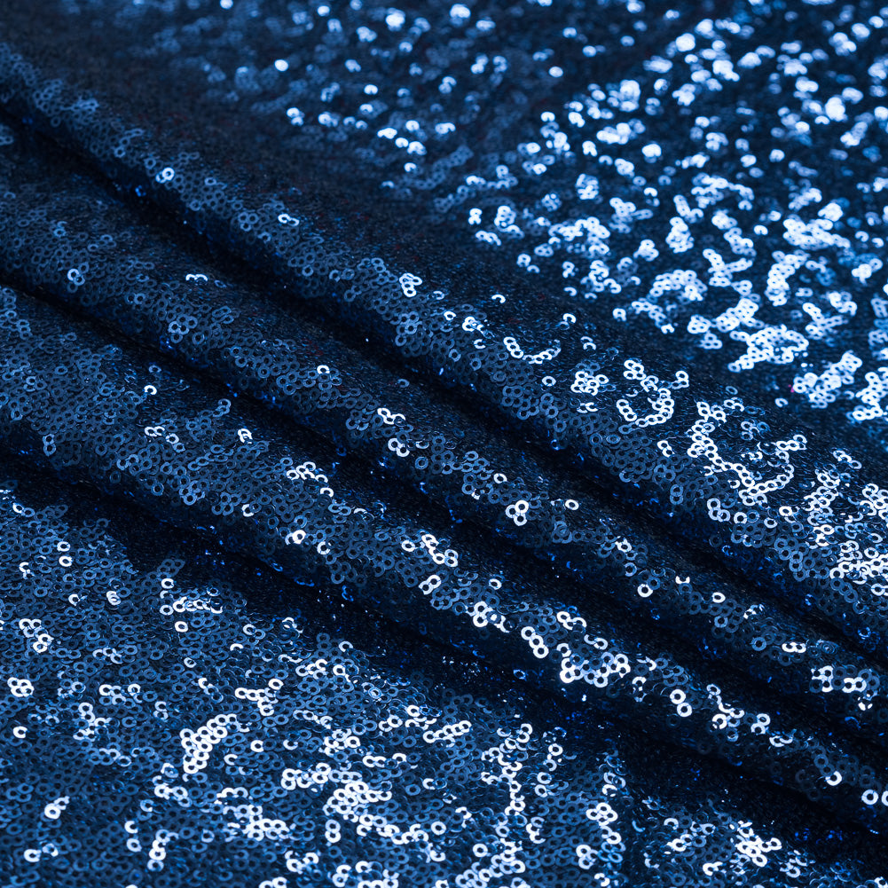 Mesh with Baby Sequins - Navy - Mariah Collection Detail Mesh with Baby Sequins - Navy - Mariah Collection Detail
