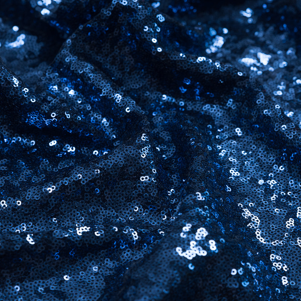 Mesh with Baby Sequins - Navy - Mariah Collection Full Mesh with Baby Sequins - Navy - Mariah Collection Full