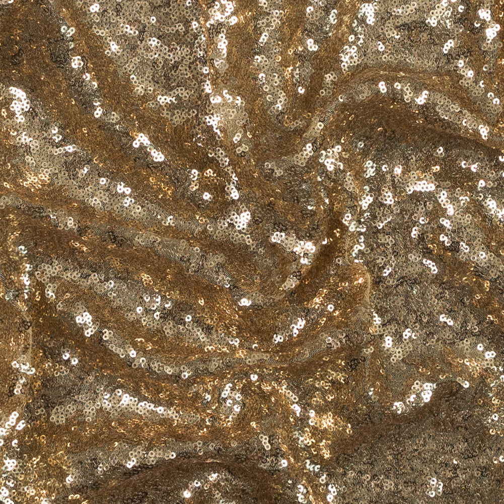 Mesh with Baby Sequins - Gold - Mariah Collection Mesh with Baby Sequins - Gold - Mariah Collection