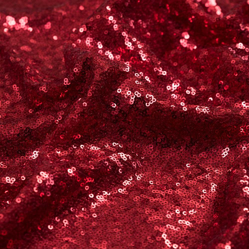 Mesh with Baby Sequins - Red - Mariah Collection Full Mesh with Baby Sequins - Red - Mariah Collection Full