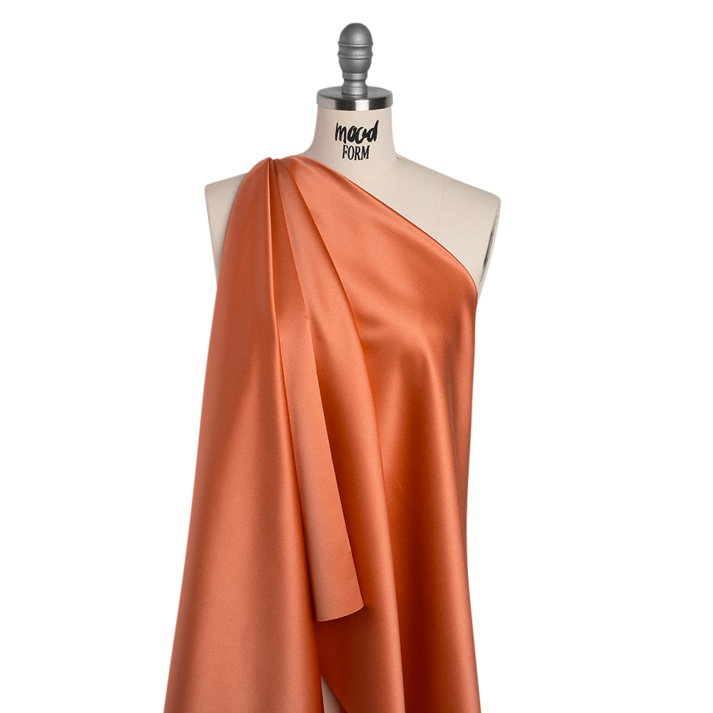 Polyester Satin - Papaya - Reverie Collection - Drape Polyester Satin - Papaya - Reverie Collection - Drape