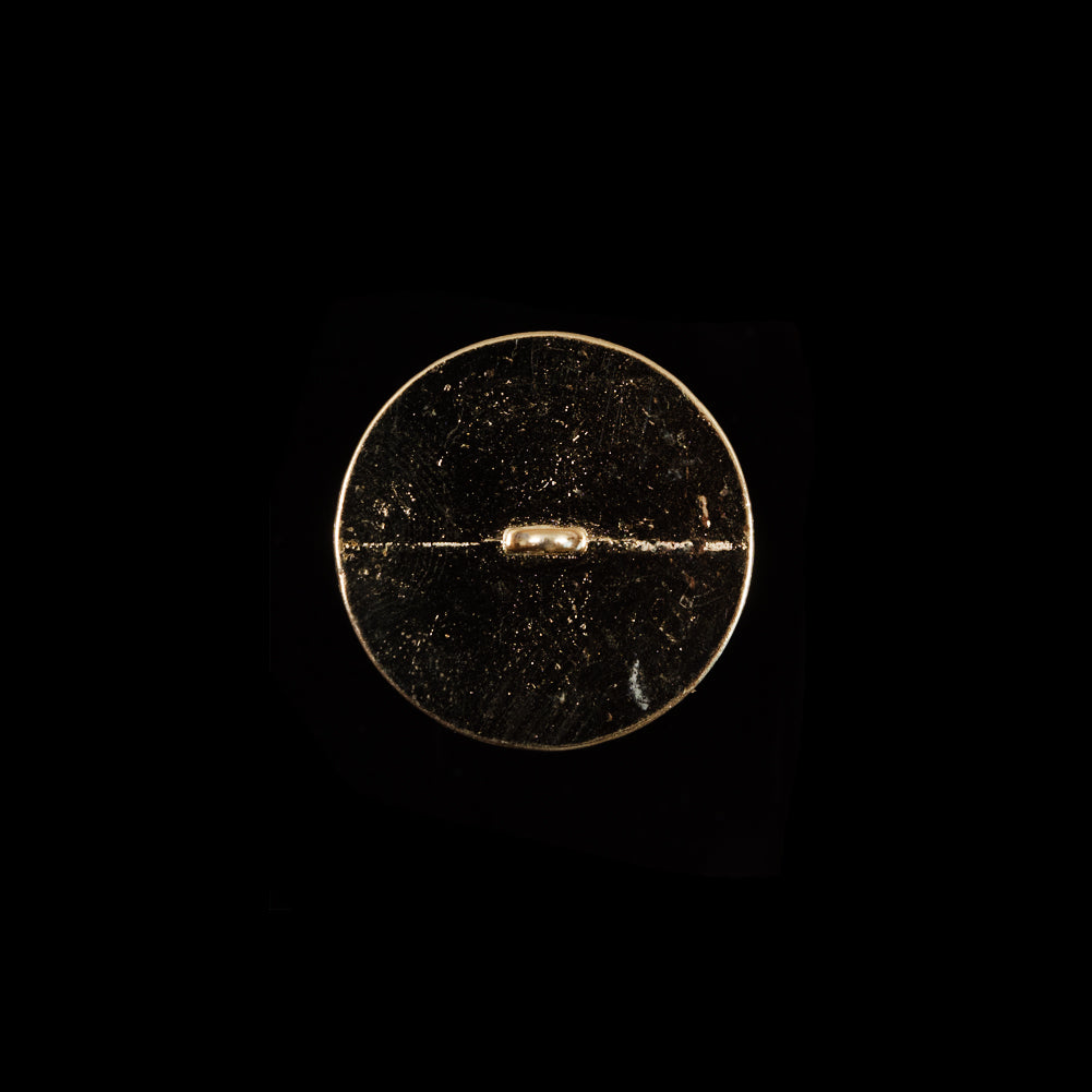 Italian Red and Gold Metal Button - 24L/15mm - Detail Italian Red and Gold Metal Button - 24L/15mm - Detail