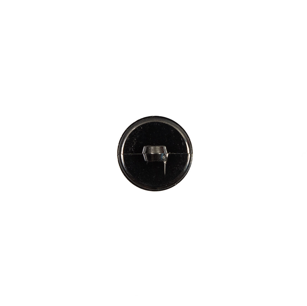 Italian Gunmetal Chrome Plated Floral Nylon Button - 16L/10mm Detail Italian Gunmetal Chrome Plated Floral Nylon Button - 16L/10mm Detail