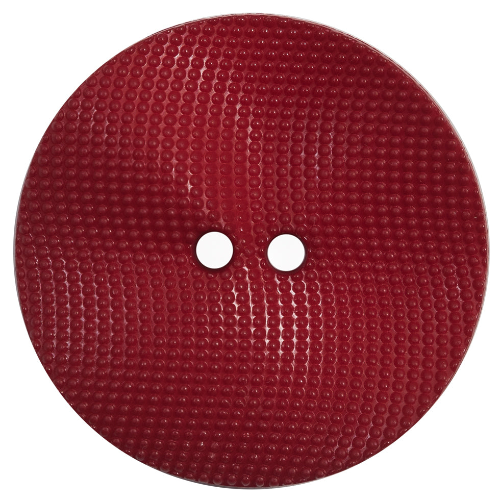 Italian Red Textured Wave Button - 64L/40mm Italian Red Textured Wave Button - 64L/40mm