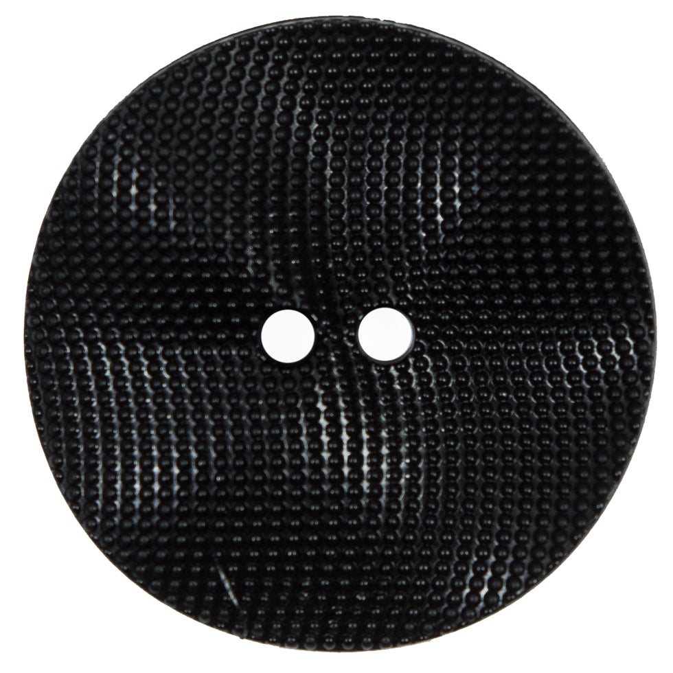 Italian Black Textured Wave Button - 64L/40.5mm Italian Black Textured Wave Button - 64L/40.5mm