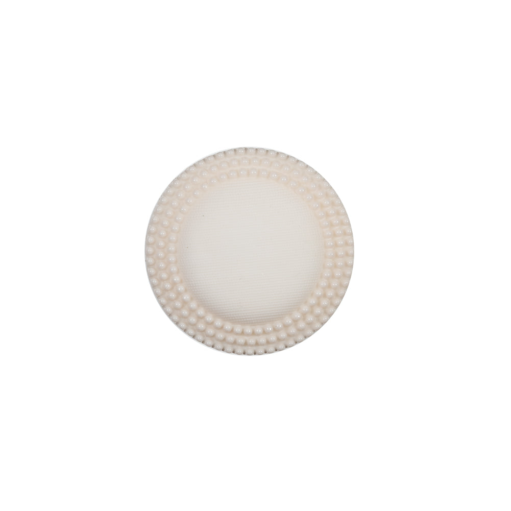 Italian Beige Textured Plastic Button - 24L/15mm Italian Beige Textured Plastic Button - 24L/15mm
